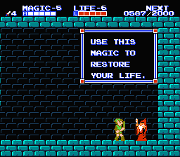 Zelda 2 - The adventure of Link sur Nes (mini) et GBA (nes classic) : Les objets et magies d'Hyrule