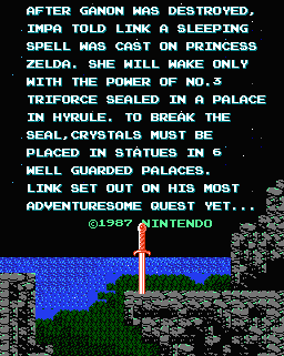 Soluce de Zelda II - The Adventure of Link (Zelda 2) sur Nes : Prologue : Avant l'aventure, introduction