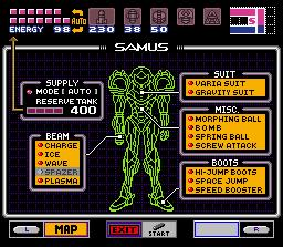 Equipements de Samus