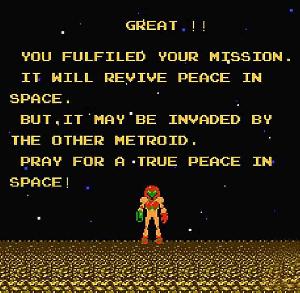 Le Scénario de la série Metroid : Metroid 1 sur Nes (Nintendo Entertainment System)