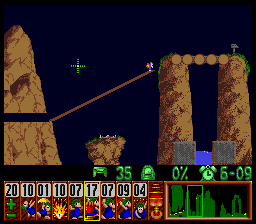 Lemmings Super nintendo : La soluce du niveau 4 - 30 : Rendezvous at the mountain