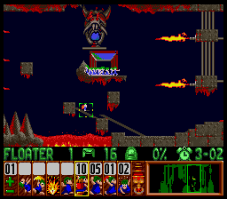 Lemmings Super nintendo : La soluce du niveau 5 - 04 : SUNSOFT SPECIAL 4