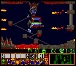 Lemmings Super nintendo : La soluce du niveau 5 - 04 : SUNSOFT SPECIAL 4