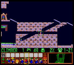 Lemmings Super nintendo : La soluce du niveau 5 - 05 : SUNSOFT SPECIAL 5