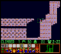 Lemmings Super nintendo : La soluce du niveau 5 - 05 : SUNSOFT SPECIAL 5