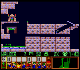 Lemmings Super nintendo : La soluce du niveau 5 - 05 : SUNSOFT SPECIAL 5