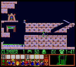 Lemmings Super nintendo : La soluce du niveau 5 - 05 : SUNSOFT SPECIAL 5