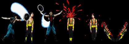 MK2 : الحركات الخاصة وإنهاءات Kung Lao (Mortal Kombat 2 : fatality)