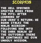 MK2 : Les coups spéciaux et fatalités de Scorpion (Mortal Kombat 2 : fatality)