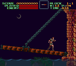 Super Castlevania 4 sur Super Nintendo - Niveau 1 : Jardins et Dépendances Super Castlevania 4 sur Super Nintendo - Niveau 1 : Jardins et Dépendances