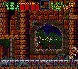 Super Castlevania 4 sur Super Nintendo - Niveau 1 : Jardins et Dépendances Super Castlevania 4 sur Super Nintendo - Niveau 1 : Jardins et Dépendances