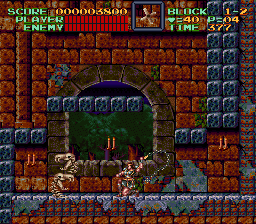 Super Castlevania 4 sur Super Nintendo - Niveau 1 : Jardins et Dépendances Super Castlevania 4 sur Super Nintendo - Niveau 1 : Jardins et Dépendances