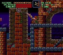 Super Castlevania 4 sur Super Nintendo - Niveau 1 : Jardins et Dépendances Super Castlevania 4 sur Super Nintendo - Niveau 1 : Jardins et Dépendances