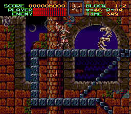 Super Castlevania 4 sur Super Nintendo - Niveau 1 : Jardins et Dépendances Super Castlevania 4 sur Super Nintendo - Niveau 1 : Jardins et Dépendances