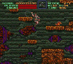 Super Castlevania 4 sur Super Nintendo - Niveau 2 : Cimetière, marécages et rivière Super Castlevania 4 sur Super Nintendo - Niveau 2 : Cimetière, marécages et rivière