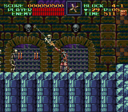 Super Castlevania 4 sur Super Nintendo - Niveau 4 : La tour de la mort Super Castlevania 4 sur Super Nintendo - Niveau 4 : La tour de la mort
