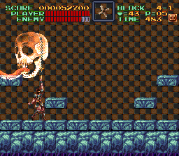 Super Castlevania 4 sur Super Nintendo - Niveau 4 : La tour de la mort Super Castlevania 4 sur Super Nintendo - Niveau 4 : La tour de la mort