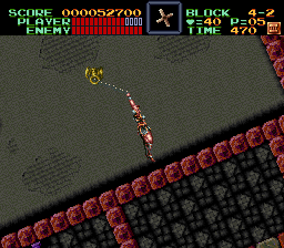 Super Castlevania 4 sur Super Nintendo - Niveau 4 : La tour de la mort Super Castlevania 4 sur Super Nintendo - Niveau 4 : La tour de la mort