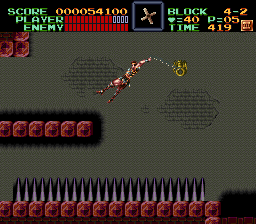 Super Castlevania 4 sur Super Nintendo - Niveau 4 : La tour de la mort Super Castlevania 4 sur Super Nintendo - Niveau 4 : La tour de la mort