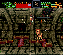 Super Castlevania 4 sur Super Nintendo - Niveau 4 : La tour de la mort Super Castlevania 4 sur Super Nintendo - Niveau 4 : La tour de la mort