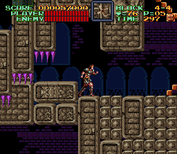 Super Castlevania 4 sur Super Nintendo - Niveau 4 : La tour de la mort Super Castlevania 4 sur Super Nintendo - Niveau 4 : La tour de la mort