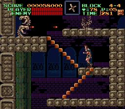 Super Castlevania 4 sur Super Nintendo - Niveau 4 : La tour de la mort Super Castlevania 4 sur Super Nintendo - Niveau 4 : La tour de la mort