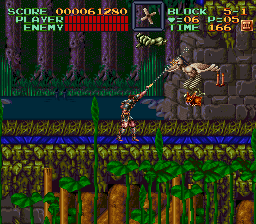 Super Castlevania 4 sur Super Nintendo - Niveau 5 : Au pied du chateau Super Castlevania 4 sur Super Nintendo - Niveau 5 : Au pied du chateau