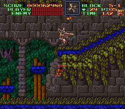 Super Castlevania 4 sur Super Nintendo - Niveau 5 : Au pied du chateau Super Castlevania 4 sur Super Nintendo - Niveau 5 : Au pied du chateau
