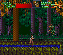 Super Castlevania 4 sur Super Nintendo - Niveau 5 : Au pied du chateau Super Castlevania 4 sur Super Nintendo - Niveau 5 : Au pied du chateau