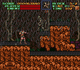 Super Castlevania 4 sur Super Nintendo - Niveau 5 : Au pied du chateau Super Castlevania 4 sur Super Nintendo - Niveau 5 : Au pied du chateau
