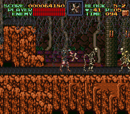 Super Castlevania 4 sur Super Nintendo - Niveau 5 : Au pied du chateau Super Castlevania 4 sur Super Nintendo - Niveau 5 : Au pied du chateau