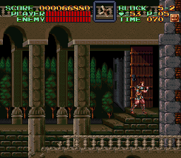 Super Castlevania 4 sur Super Nintendo - Niveau 5 : Au pied du chateau Super Castlevania 4 sur Super Nintendo - Niveau 5 : Au pied du chateau