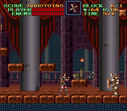 Super Castlevania 4 sur Super Nintendo - Niveau 6 : L'entrée de Castlevania Super Castlevania 4 sur Super Nintendo - Niveau 6 : L'entrée de Castlevania