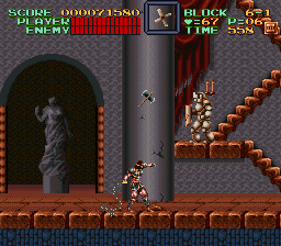 Super Castlevania 4 sur Super Nintendo - Niveau 6 : L'entrée de Castlevania Super Castlevania 4 sur Super Nintendo - Niveau 6 : L'entrée de Castlevania