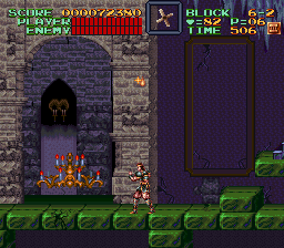 Super Castlevania 4 sur Super Nintendo - Niveau 6 : L'entrée de Castlevania Super Castlevania 4 sur Super Nintendo - Niveau 6 : L'entrée de Castlevania
