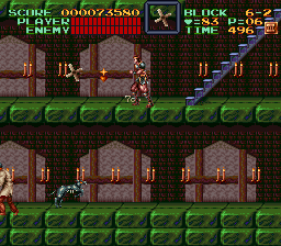 Super Castlevania 4 sur Super Nintendo - Niveau 6 : L'entrée de Castlevania Super Castlevania 4 sur Super Nintendo - Niveau 6 : L'entrée de Castlevania