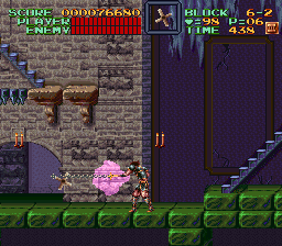 Super Castlevania 4 sur Super Nintendo - Niveau 6 : L'entrée de Castlevania Super Castlevania 4 sur Super Nintendo - Niveau 6 : L'entrée de Castlevania
