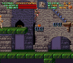 Super Castlevania 4 sur Super Nintendo - Niveau 6 : L'entrée de Castlevania Super Castlevania 4 sur Super Nintendo - Niveau 6 : L'entrée de Castlevania