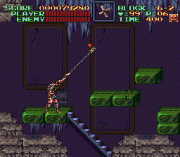 Super Castlevania 4 sur Super Nintendo - Niveau 6 : L'entrée de Castlevania Super Castlevania 4 sur Super Nintendo - Niveau 6 : L'entrée de Castlevania