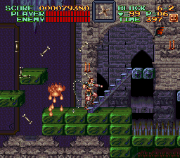 Super Castlevania 4 sur Super Nintendo - Niveau 6 : L'entrée de Castlevania Super Castlevania 4 sur Super Nintendo - Niveau 6 : L'entrée de Castlevania