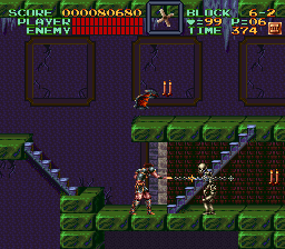 Super Castlevania 4 sur Super Nintendo - Niveau 6 : L'entrée de Castlevania Super Castlevania 4 sur Super Nintendo - Niveau 6 : L'entrée de Castlevania
