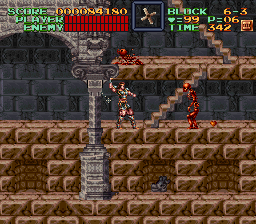 Super Castlevania 4 sur Super Nintendo - Niveau 6 : L'entrée de Castlevania Super Castlevania 4 sur Super Nintendo - Niveau 6 : L'entrée de Castlevania