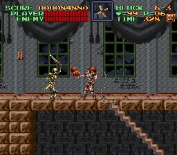 Super Castlevania 4 sur Super Nintendo - Niveau 6 : L'entrée de Castlevania Super Castlevania 4 sur Super Nintendo - Niveau 6 : L'entrée de Castlevania