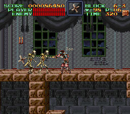 Super Castlevania 4 sur Super Nintendo - Niveau 6 : L'entrée de Castlevania Super Castlevania 4 sur Super Nintendo - Niveau 6 : L'entrée de Castlevania