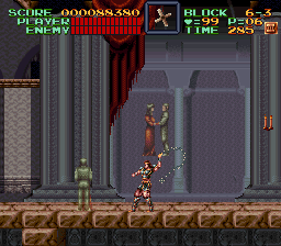 Super Castlevania 4 sur Super Nintendo - Niveau 6 : L'entrée de Castlevania Super Castlevania 4 sur Super Nintendo - Niveau 6 : L'entrée de Castlevania