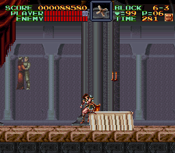 Super Castlevania 4 sur Super Nintendo - Niveau 6 : L'entrée de Castlevania Super Castlevania 4 sur Super Nintendo - Niveau 6 : L'entrée de Castlevania