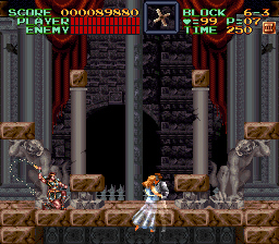 Super Castlevania 4 sur Super Nintendo - Niveau 6 : L'entrée de Castlevania Super Castlevania 4 sur Super Nintendo - Niveau 6 : L'entrée de Castlevania