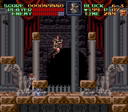 Super Castlevania 4 sur Super Nintendo - Niveau 6 : L'entrée de Castlevania Super Castlevania 4 sur Super Nintendo - Niveau 6 : L'entrée de Castlevania