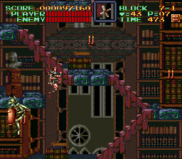 Super Castlevania 4 sur Super Nintendo - Niveau 7 : Библиотека