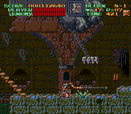 Super Castlevania 4 sur Super Nintendo - Niveau 8 : 지하 Super Castlevania 4 sur Super Nintendo - Niveau 8 : 지하